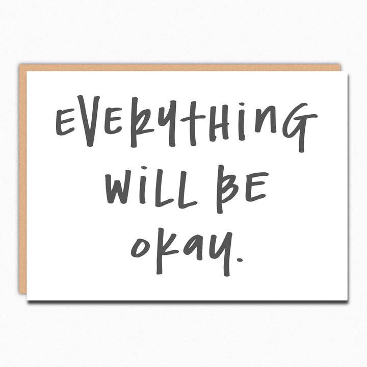 Alles wird gut Ermutigungskarte IN130 für den Großhandel von In A Nutshell Studio