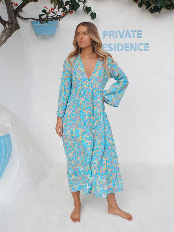 Rae Midi Dress ~ Santorini for wholesale by Salté Designs