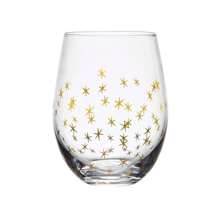 Fitz and Floyd® Mikasa® Pfaltzgraff® - Wholesale Wine Glass - Mikasa Party 18OZ Stemless Glass S4 Brown Bx Pkg