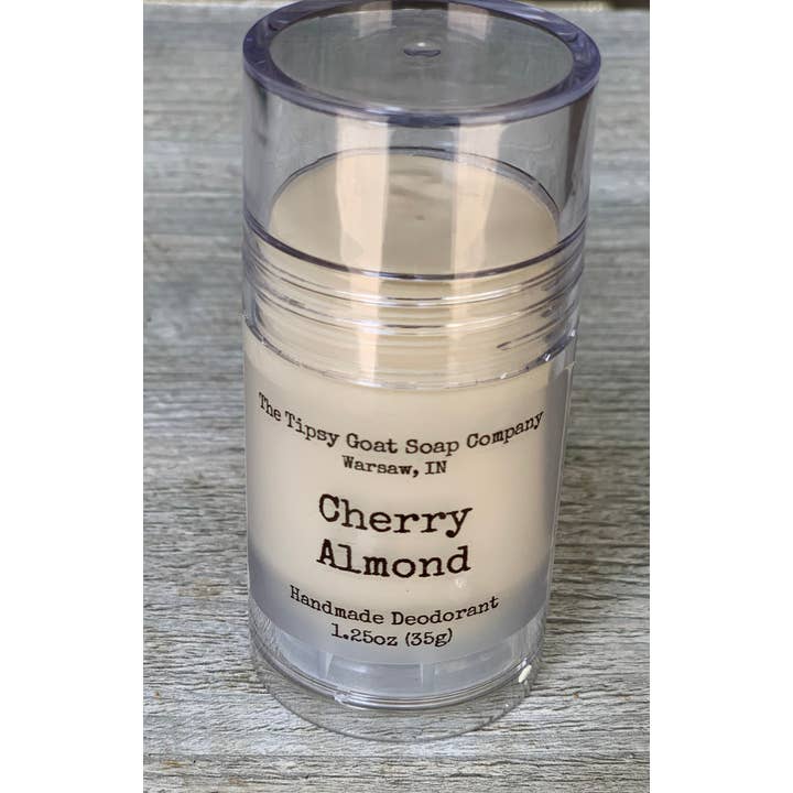 Cherry Almond Handmade Deodorant for wholesale by The Tipsy Goat Soap Company