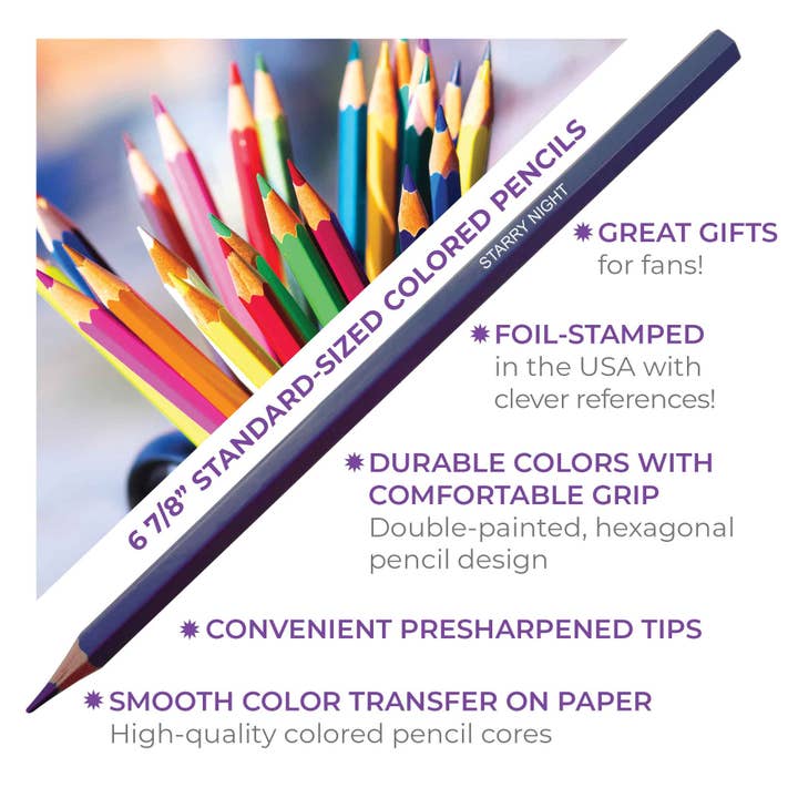 Pop Colors Colored Pencils and Coloring Sheets - Wholesale Painting/Drawing - Van Gogh Colors Colored Pencil Set2