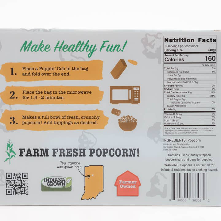 Poppin' Cobs Popcorn - Wholesale Popcorn - Popcorn aan de Kolf - Poppin Cobs Magnetron Popcorn - 3 Stuks1