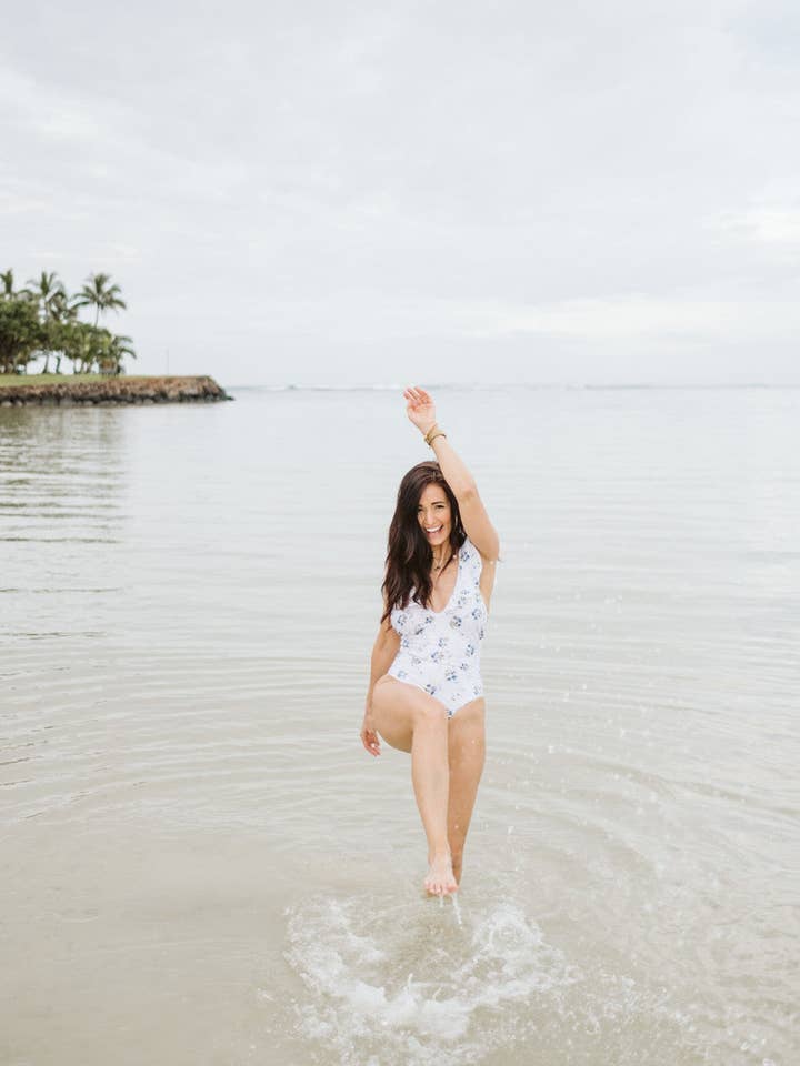 Valencia Swimsuit in French Floral for wholesale by PRIV Collections