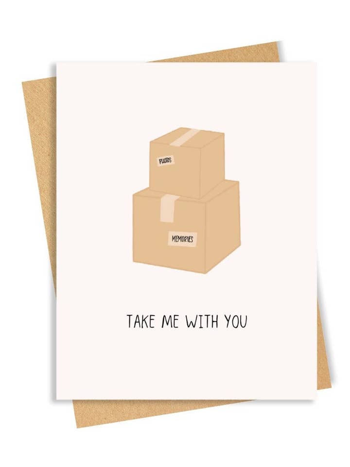 Take Me With You - Moving Away Card for wholesale by Kinzey & Co