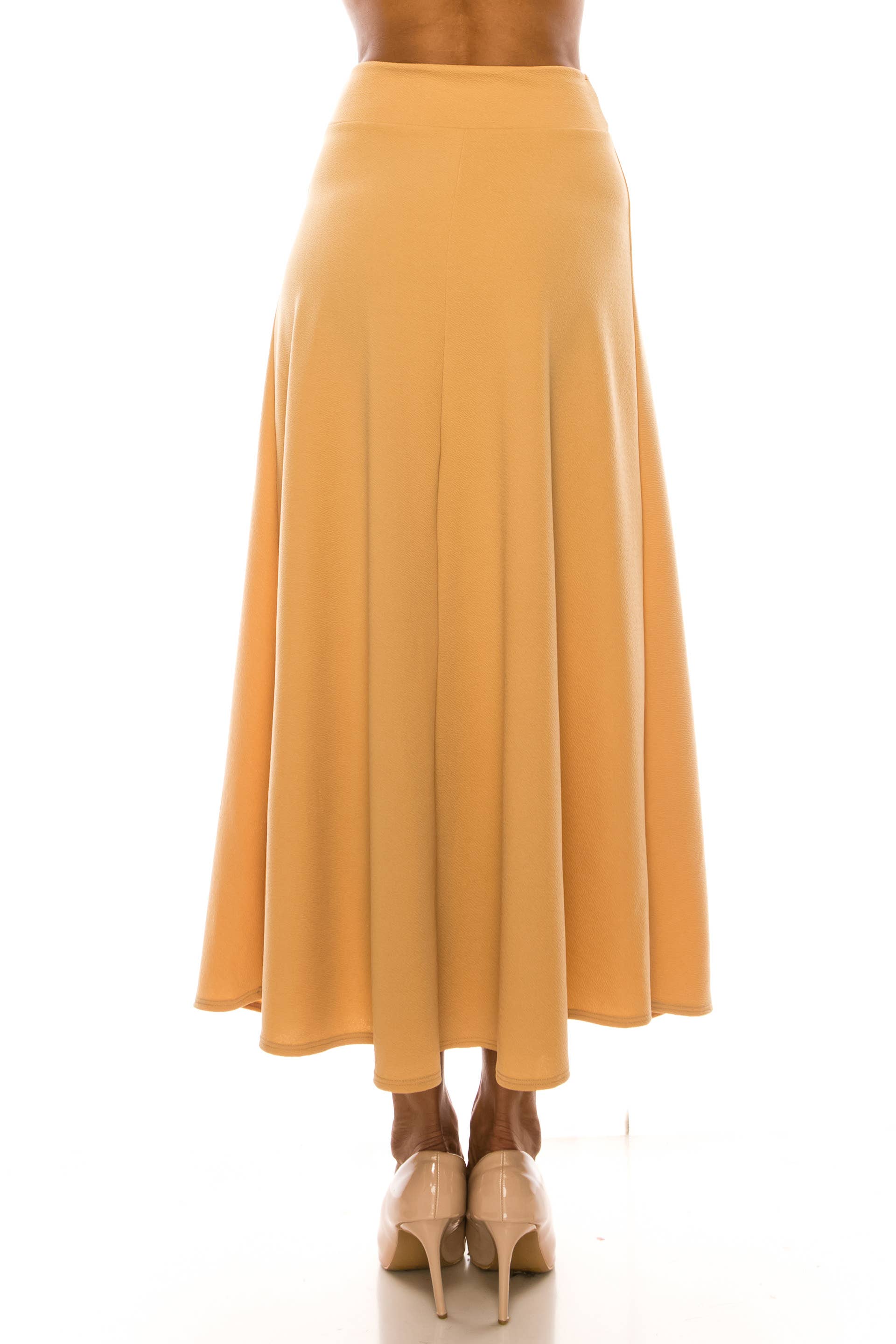 MOA COLLECTION - Wholesale Skirt - Women's - Women's Casual Solid Flare A-line Long Skirt15