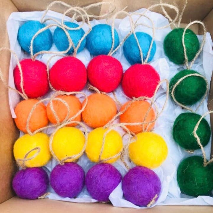 Lucy Antwis - Vendita all'ingrosso Set di decorazioni - Palline natalizie feltro