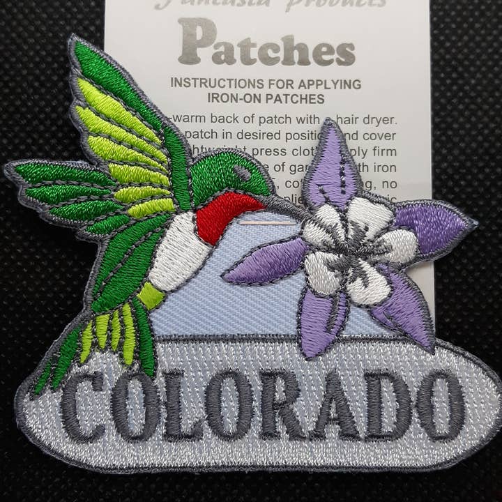 Patch - CO Hummingbird for Colorado for wholesale by Fantastic Souvenirs, Gifts & Collectibles