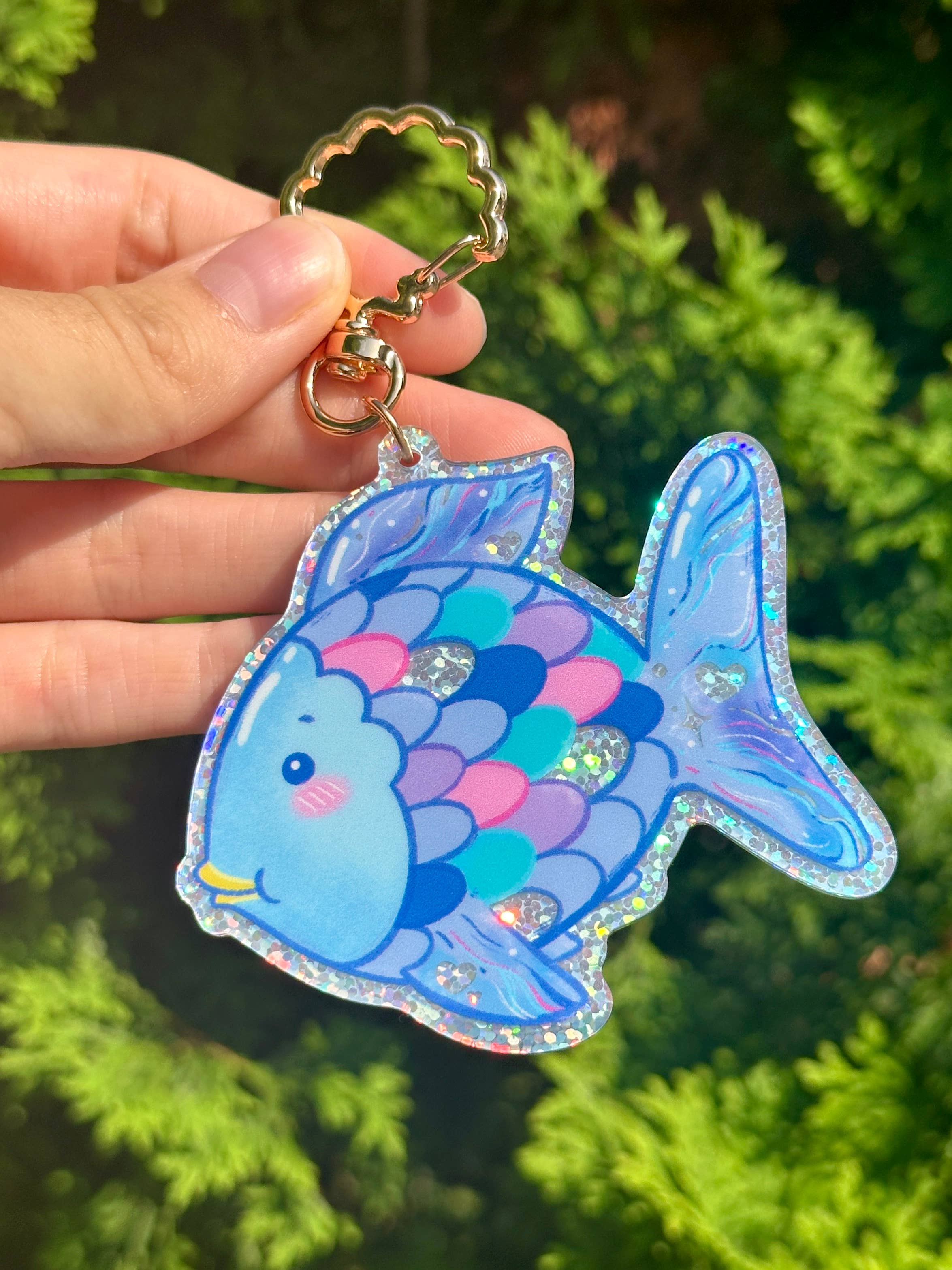 Uni & Umi - Wholesale Keychain - Women's - Double-sided Fish Keychain | Nostalgic Rainbow Animal1