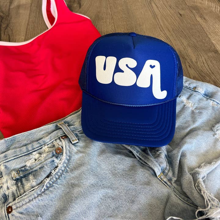 Malibu and Mint - Wholesale Trucker Hat - Women's - USA 4th of July Trucker Hat2
