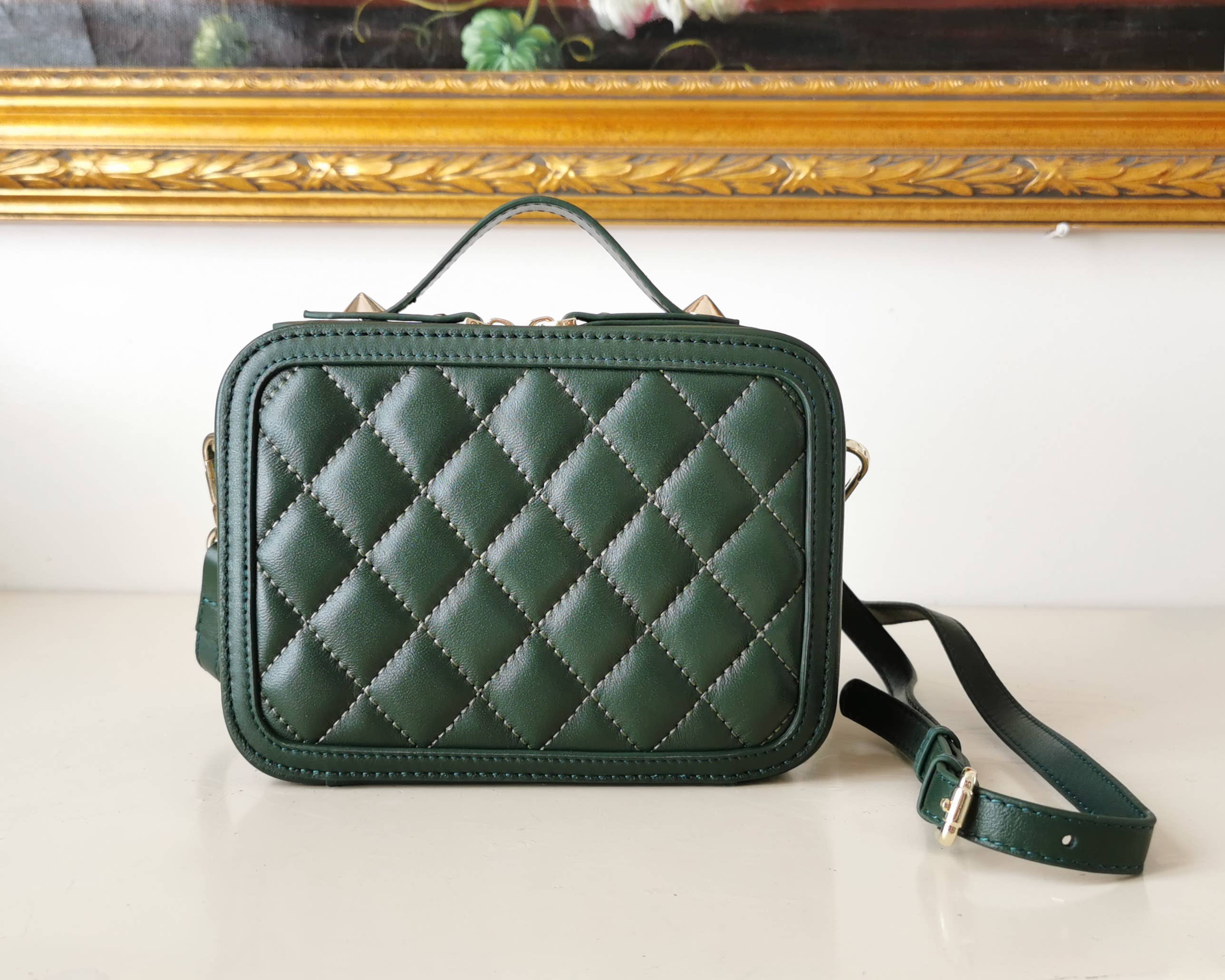 JULIA PARIS - Venta al por mayor Bolso con asas - Mujer - Bolso rectangular acolchado de piel suave de cordero3