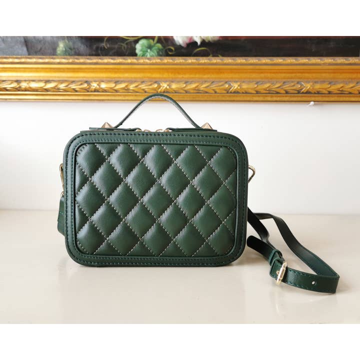 JULIA PARIS - Wholesale Top Handle Bag - Women's - Quilted rectangular bag in smooth lamb leather3