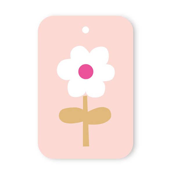 Elly Oak - Wholesale Gift tag - WHITE FLOWER TAG0