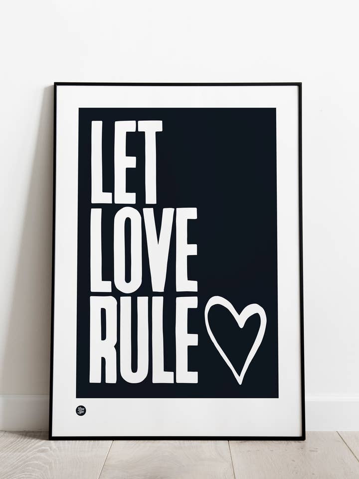 Arte de pared Let Love Rule para venta al por mayor de Love Type