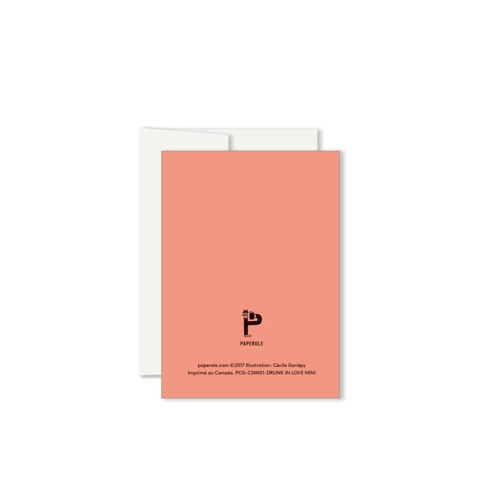 Paperole - Wholesale Love Card - DRUNK IN LOVE — Miniature Greeting Card1