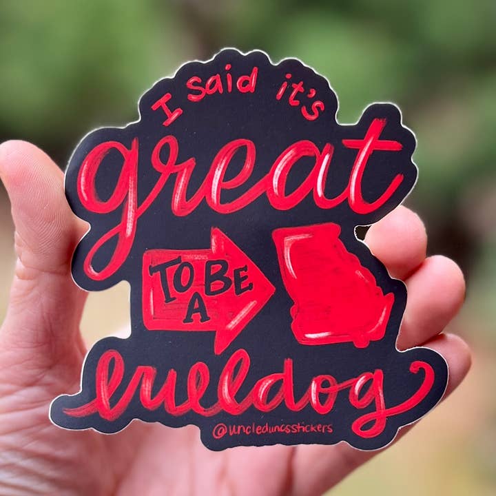 C'est génial d'être un bouledogue de la Géorgie ! {autocollant} pour la vente par Uncle Dunc's Sticker Shoppe