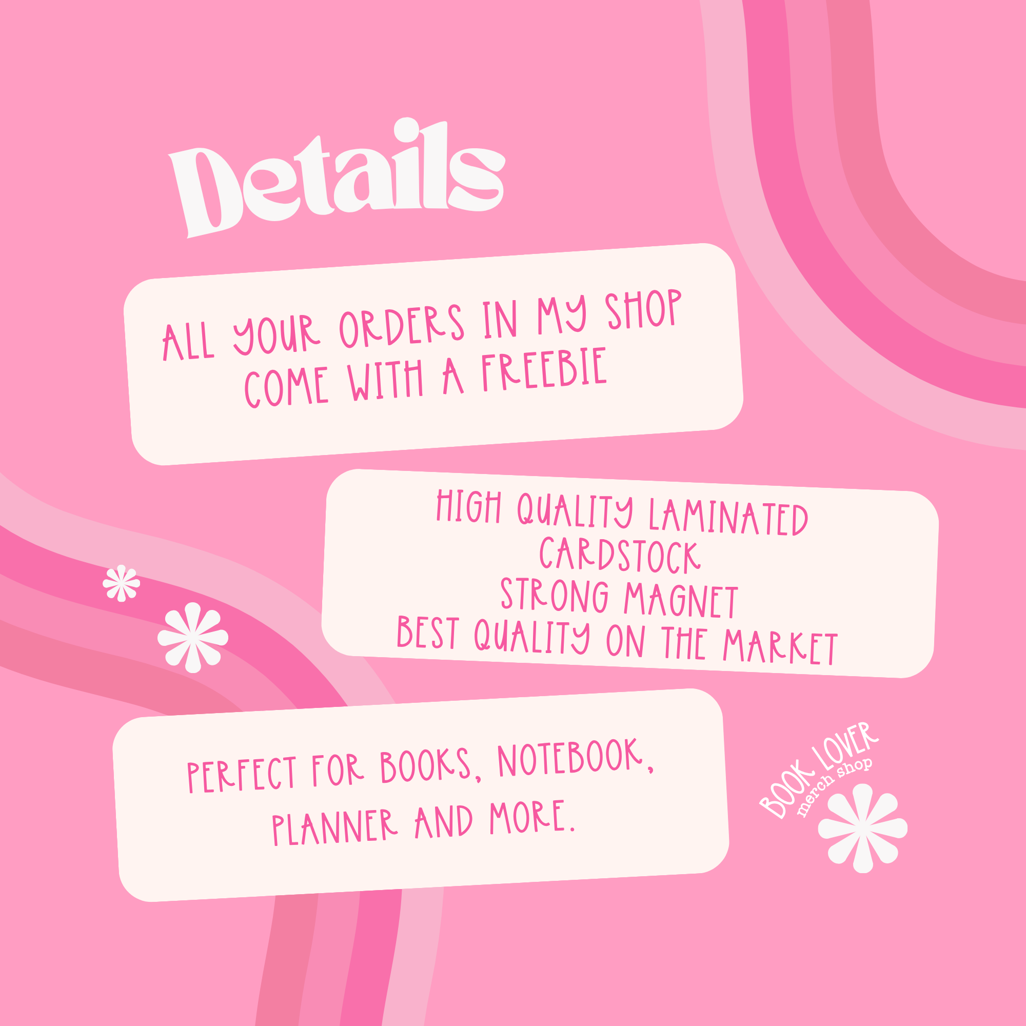 Book Lover Merch Shop - Wholesale Bookmark - Fantasy Reader Magnetic Bookmark / Bookish Bookmark / Book4