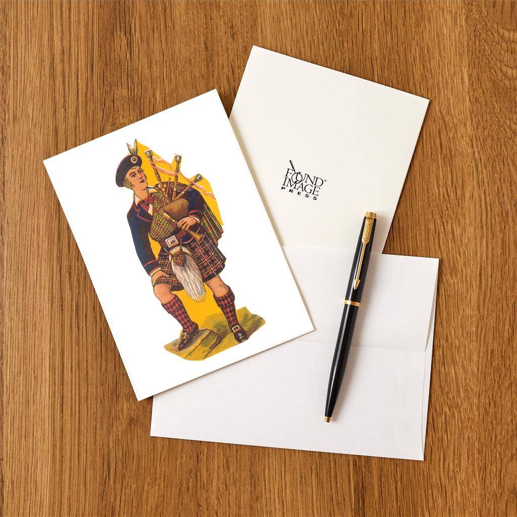 Found Image Press - Wholesale Stationery/Notecard Set - Greeting Card FG-520 Scotsman in Kilt1