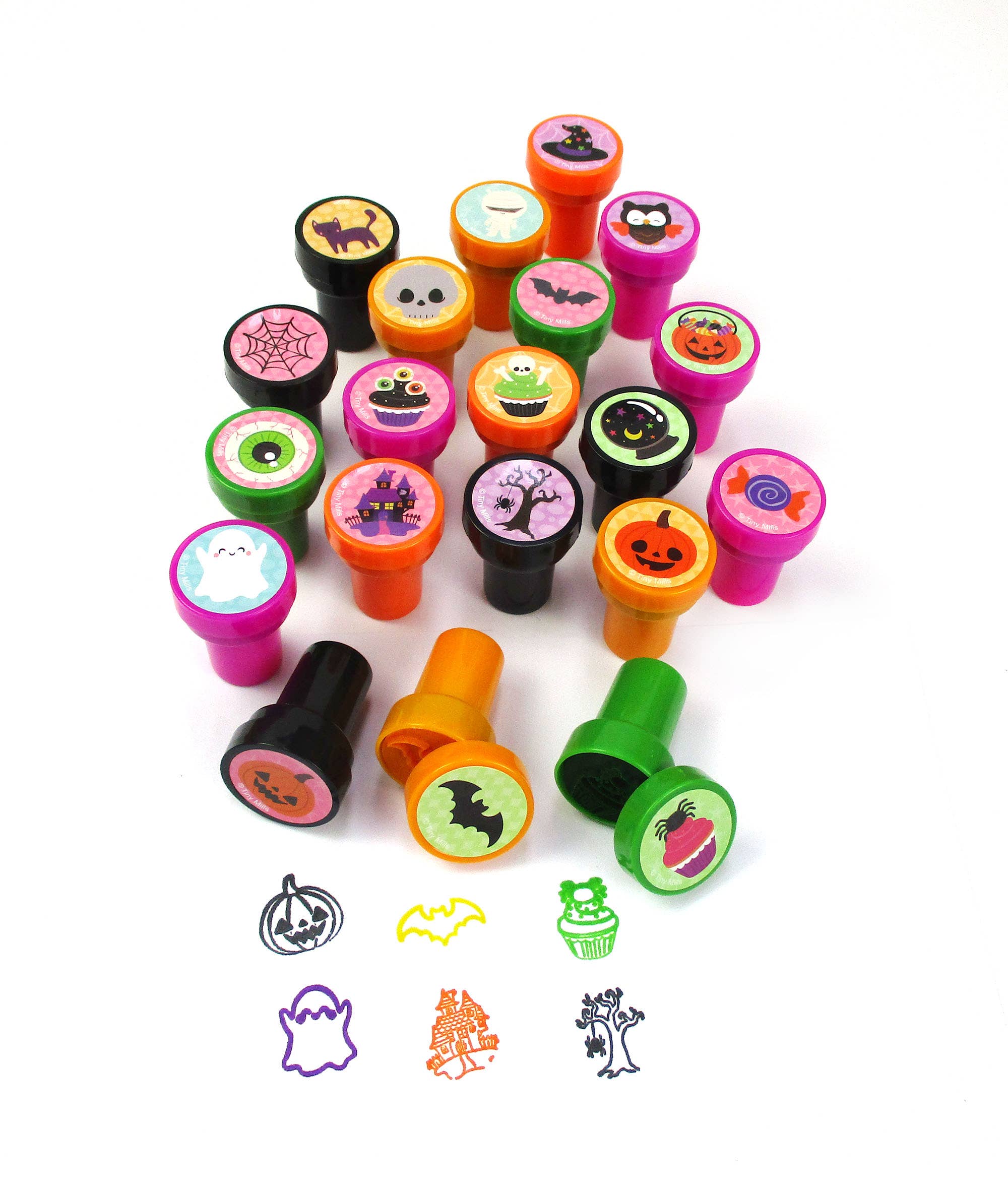 Tiny Mills - Wholesale Rubber/Decorative Stamp - Kids & Baby - 50 Pcs New Spooky Halloween Stampers for Kids 5