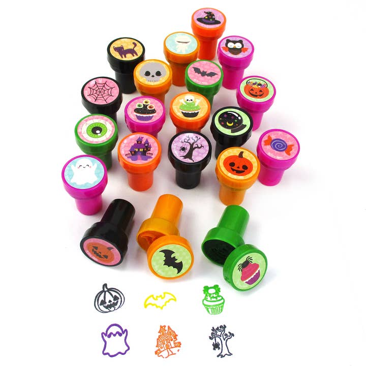 Tiny Mills - Wholesale Rubber/Decorative Stamp - Kids & Baby - 50 Pcs New Spooky Halloween Stampers for Kids 5