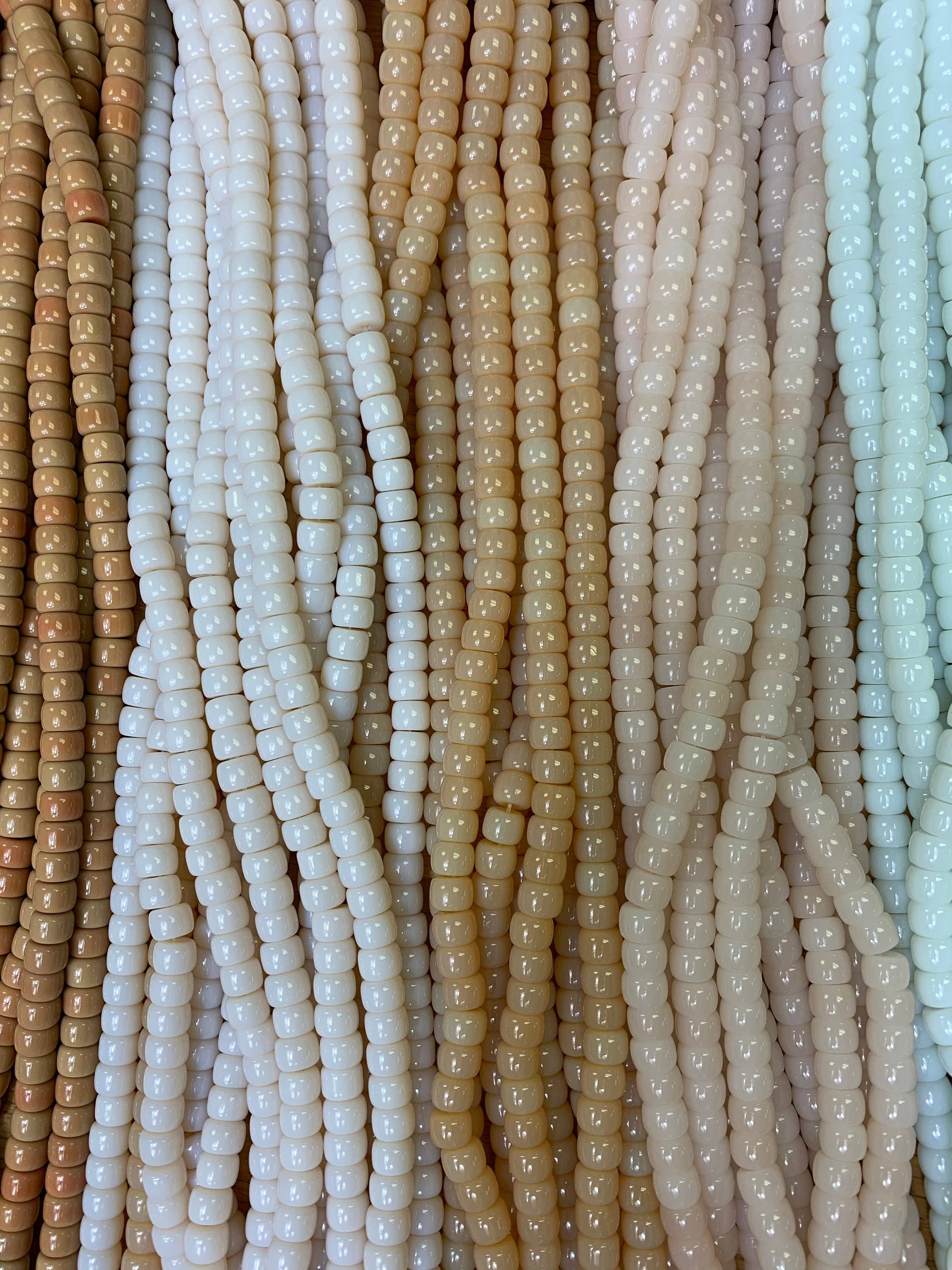 The Bead Bazaar - Wholesale Beads - Nude Bright Roller Beads, Forte Beads, Pink Drum Beads, Light Pink Heishi Spacer, Neutral Accent Beads, Rondelle Spacer Beads, Large Disc Bead3