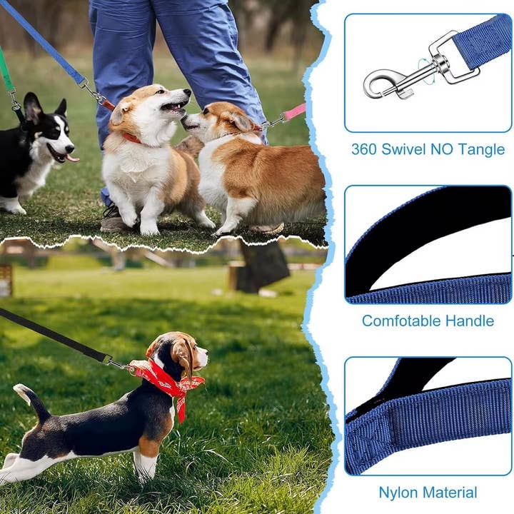 Wet Nosed Pup - Wholesale Pet Leash - Dog - 4ft-50ft Nylon Long Dog Puppy Training Leash