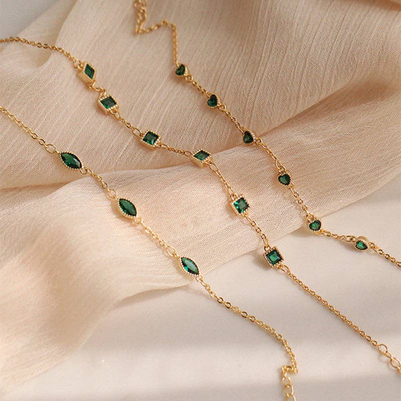 Perimade & Co. LLC - Wholesale Link & Chain Bracelet - Green Color Gemstone Wedding Bracelet in 925 Sterling Silver5