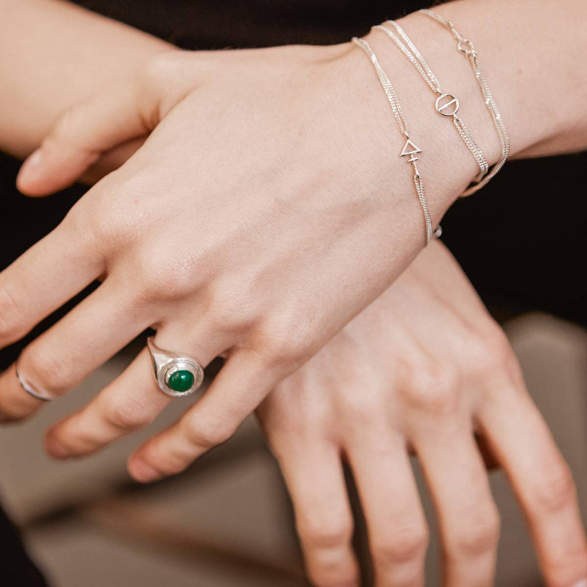 Rachel Entwistle Jewellery - Venta al por mayor Pulseras de cadenas y eslabones - Pulsera Tria Prima Plata6