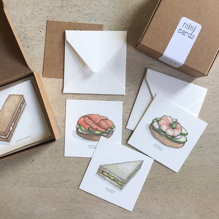 Ensemble de mini-cartes/thé. Sandwiches pour la vente par Yeesan Loh