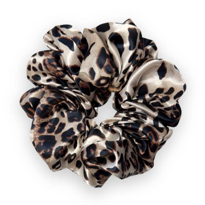 Luxe Leopard XL Scrunchie for wholesale by Scruncheve ltd