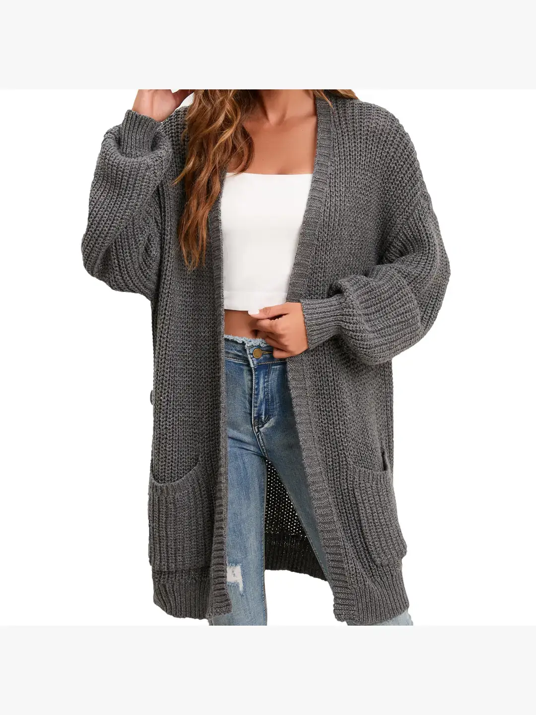 GEXWORLDWIDE - Wholesale Cardigan - Women's - Women's Cardigan Sweater Oversized Cable Knit Coat9