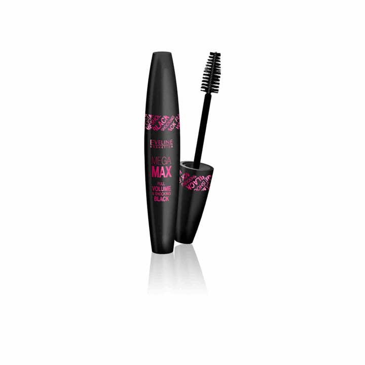 Mega Max Full Volume and Shocking Black Mascara for wholesale by Eveline Cosmetics