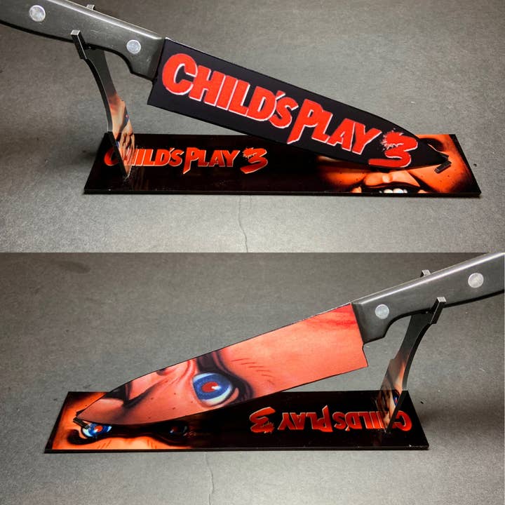 Dead Dave Designs - Wholesale Kitchen/Utility Knife - Childs Play 3 Knife With/Without Sublimated Stand