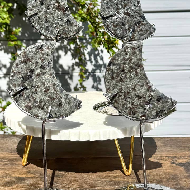 KayleeNYC - Wholesale Spiritual Stone/Crystal - Natural Yooperlite Moon w Zodiac stand4