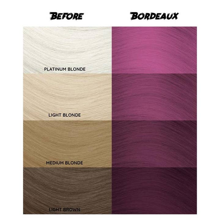 KT Supply - Wholesale Hair Dye - Crazy Color Semi Permanent Hair Colour, Bordeaux 51, 5.07oz2