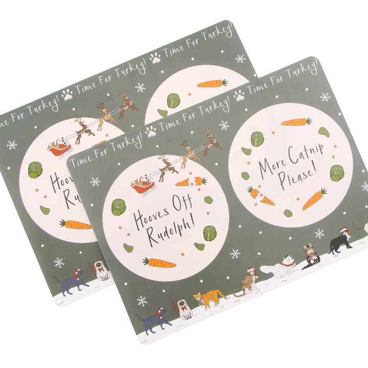 ¡Hora de PFT para Turquía! Manteles individuales gato para venta al por mayor de CGB Giftware