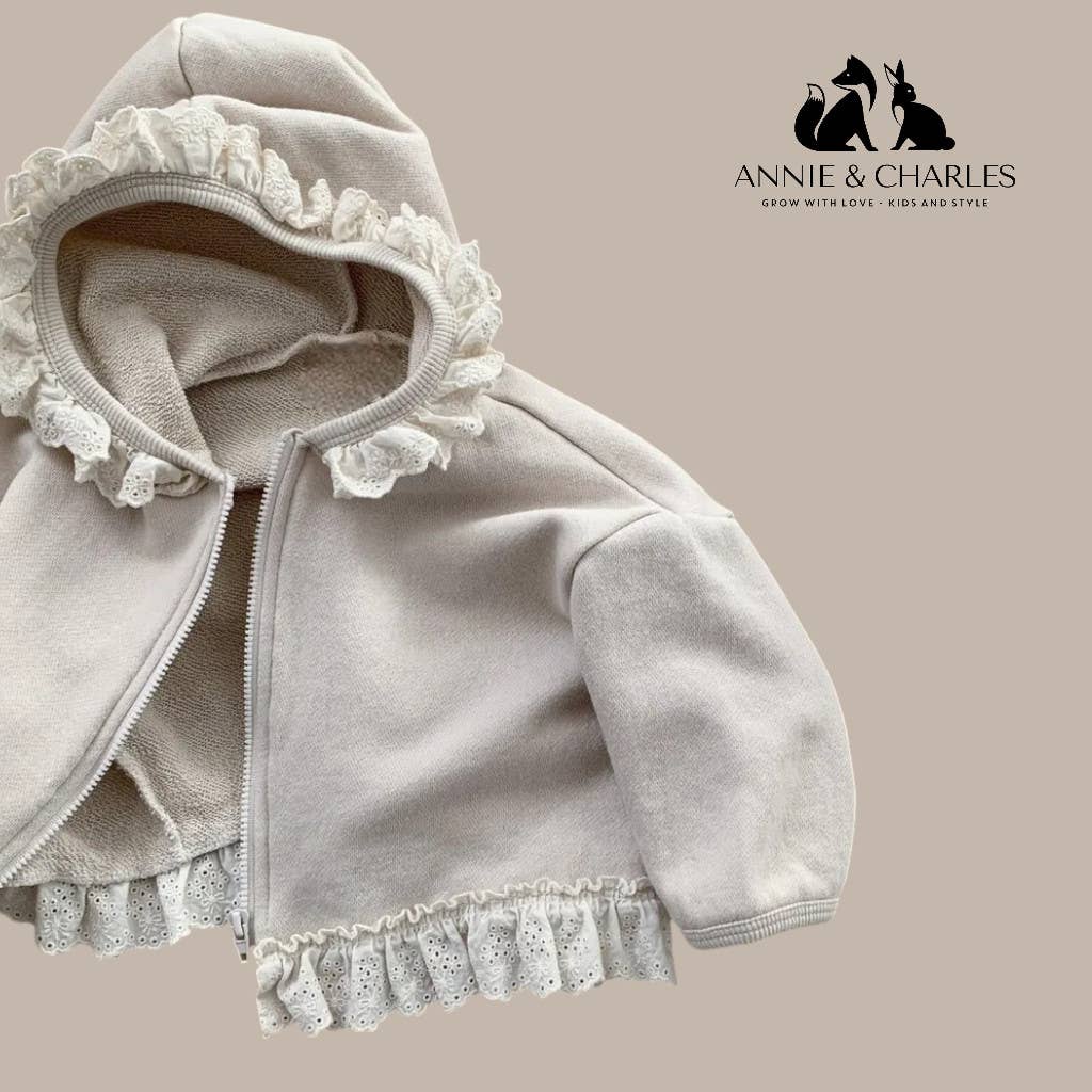 Annie & Charles - Wholesale Top en broek-set - Baby - Annie & Charles® katoenen jas met rits MINOU2