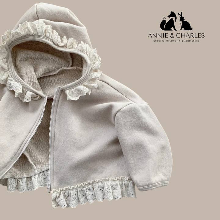 Annie & Charles - Wholesale Top en broek-set - Baby - Annie & Charles® katoenen jas met rits MINOU2