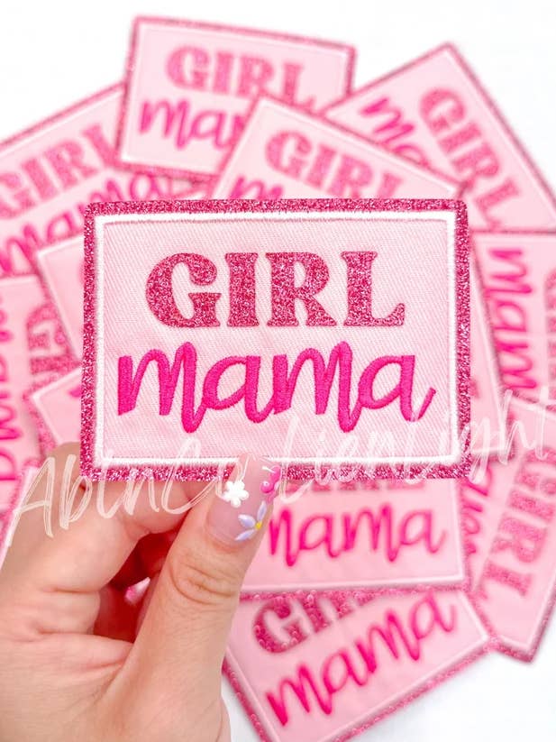 girl mama pink glitter embroidery hat patch iron on
for wholesale by ABLNco