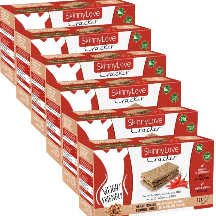 Skinnylove Buckwheat Chili Cracker - Knäckebröd voor wholesale door Lombardia - SkinnyLove - GingerLove