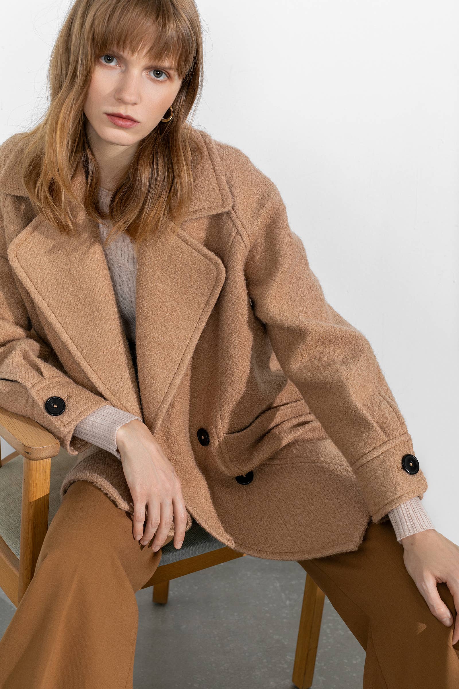 J.ING - Wholesale Coat - Women's - Teddy Coat (Ivory/SandyBrown)19