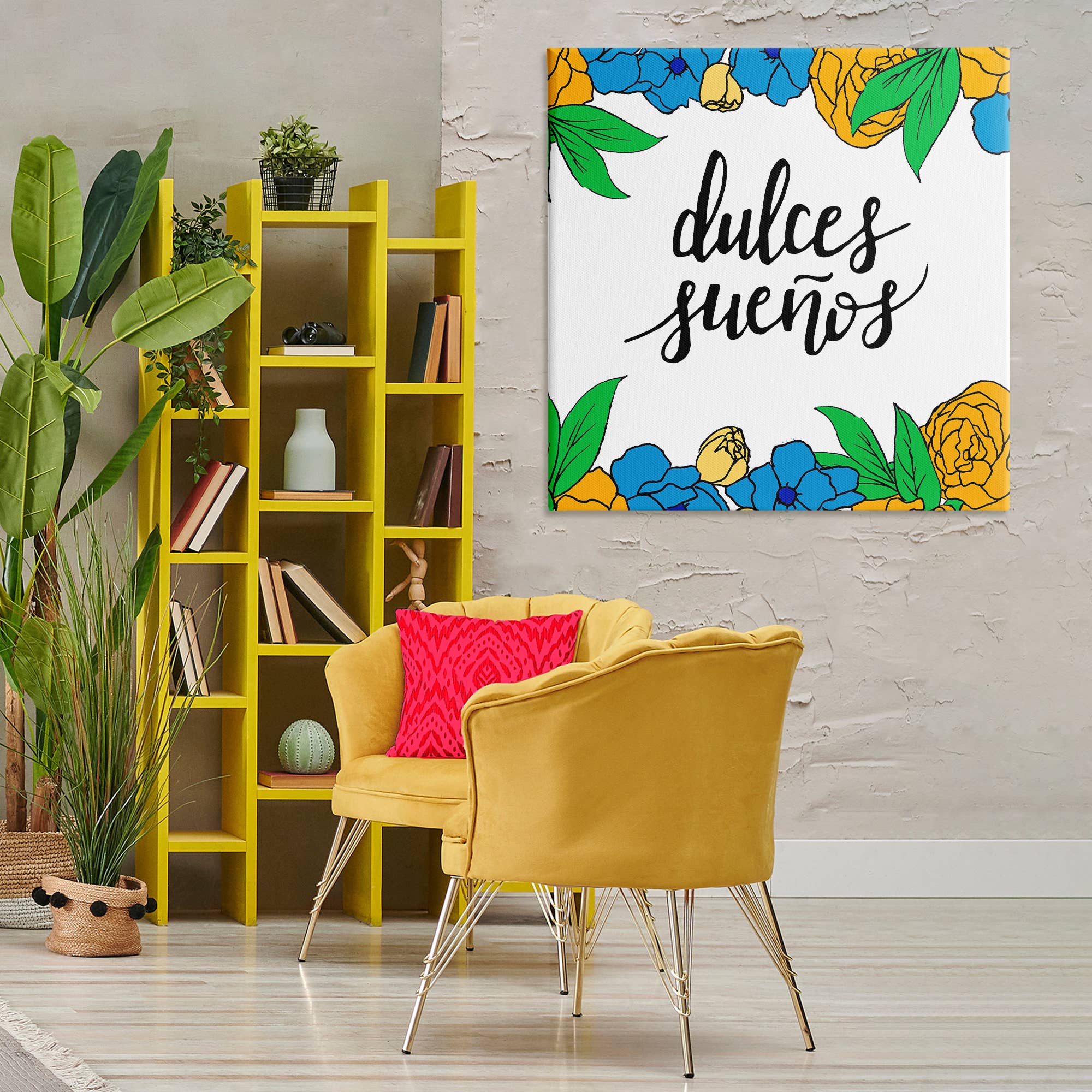 Stupell Industries - Vendita all'ingrosso Decorazione da parete - Bambini e neonati - Decorazione da parete su tela Dulces Sueños Flores Tropicales14