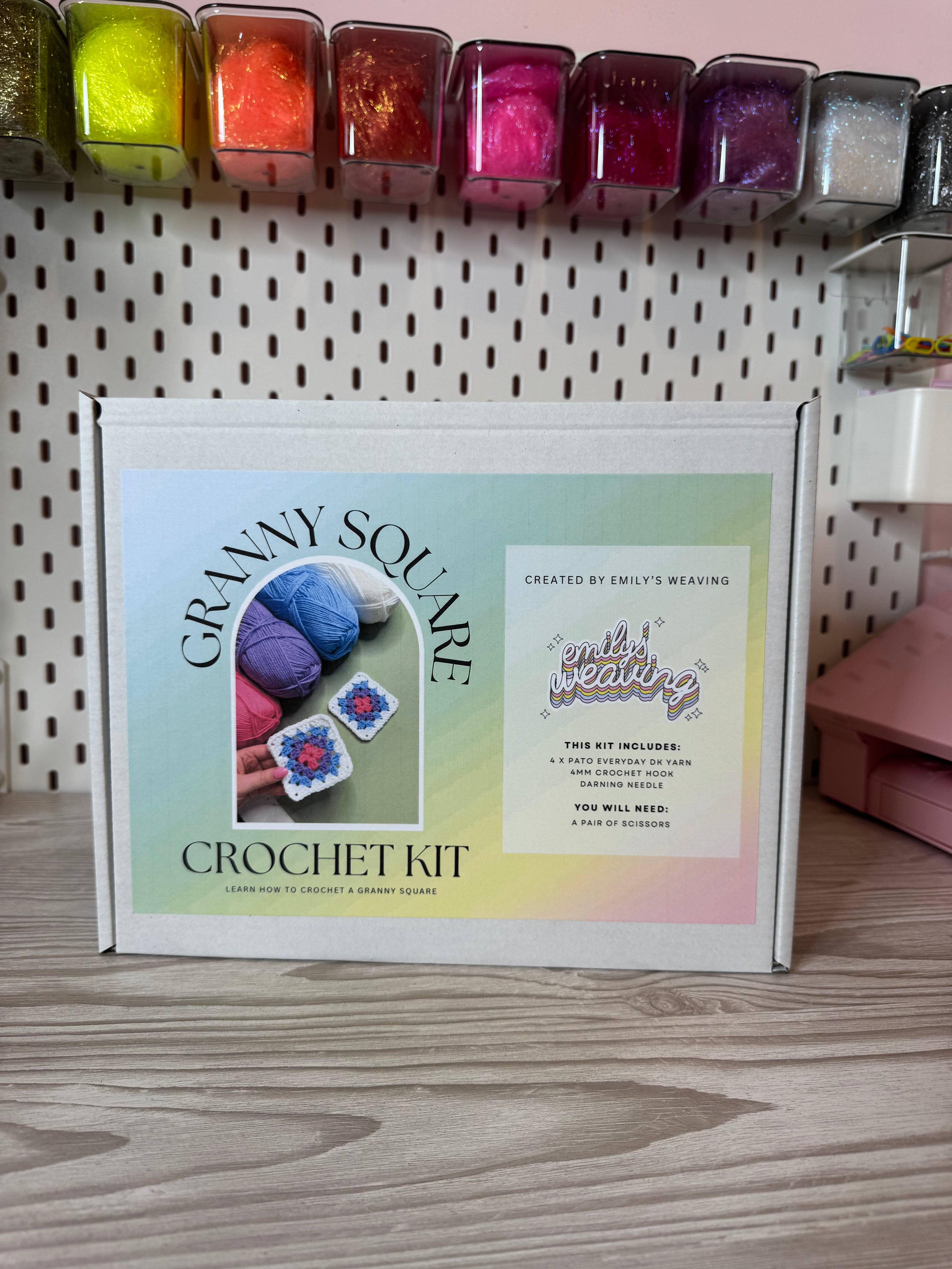 Emily's Weaving - Wholesale DIY Craft Kit - DIY Crochet Granny Square Craft Kit5