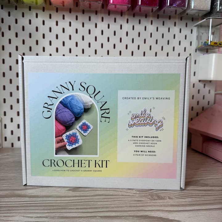 Emily's Weaving - Wholesale DIY Craft Kit - DIY Crochet Granny Square Craft Kit5