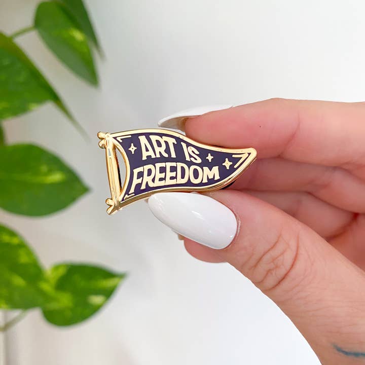 The Paint Sesh - Wholesale Lapel Pin/Button - Art is Freedom Pin | Artist Accessory | Artist Enamel Pin5