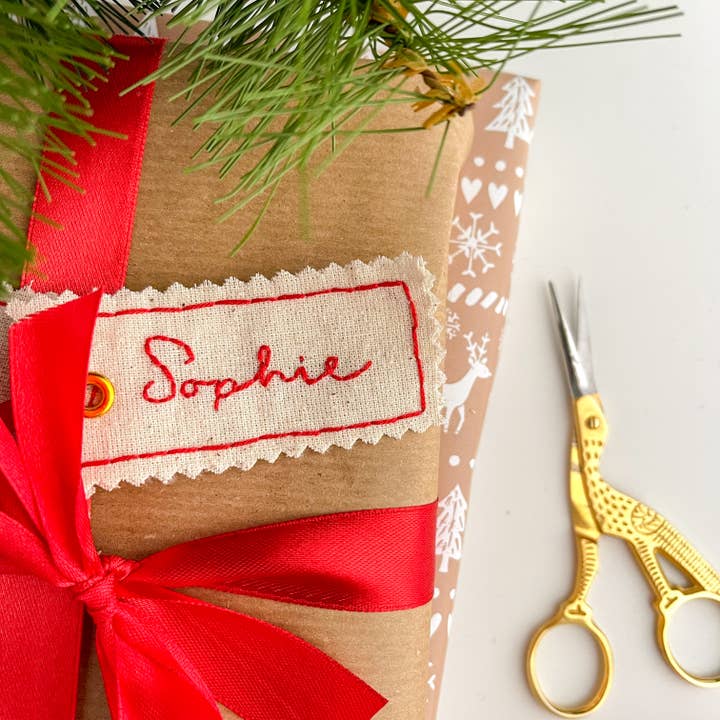 Stitch Ambition - Wholesale Gift Tag - Embroidered Present Tags