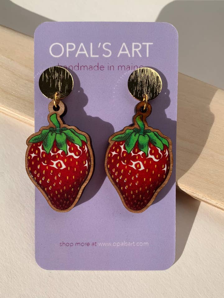 Strawberry Stud for wholesale by Opal's Art