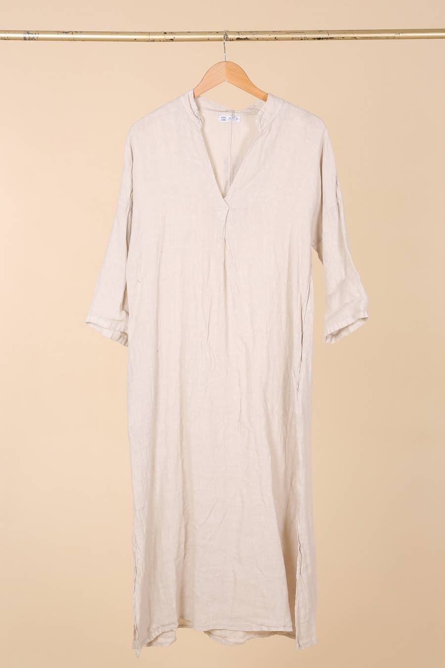 la maison des fibres naturelles – wholesale Klänning - Dam – Lång klänning med tunisisk krage 29340 i 100 % linne15