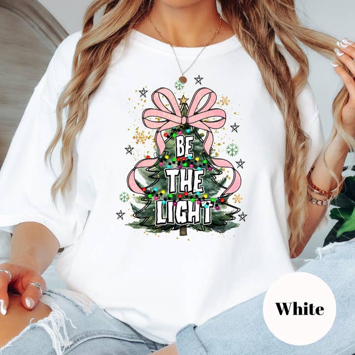 Christmas Shirt: Be the Light – Inspirational Holiday Tee or Sweatshirt for wholesale by Epic Life - Designed