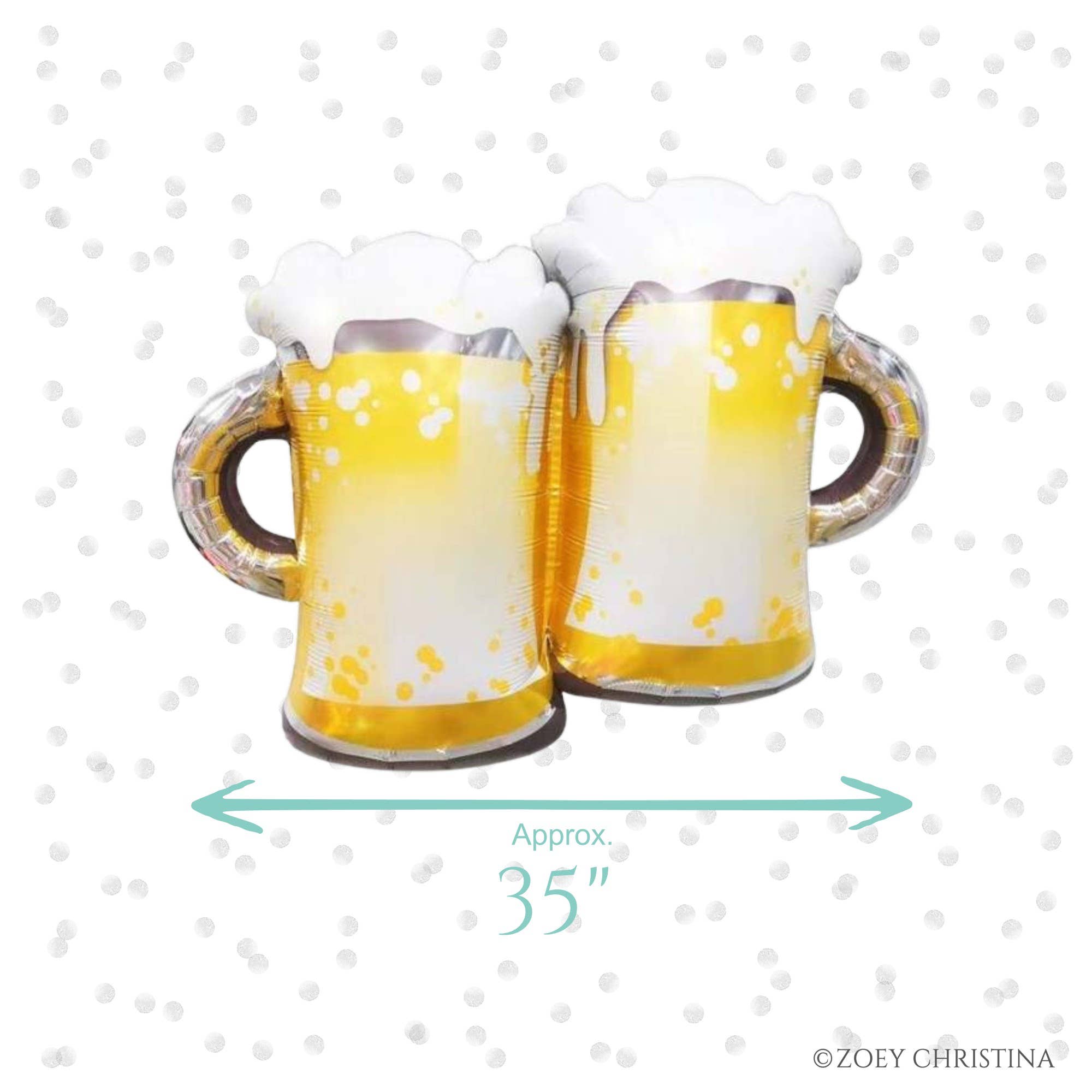 Zoey Christina - Wholesale Balloon - Double Beer Mug Foil Balloon – Oktoberfest, Brewery1