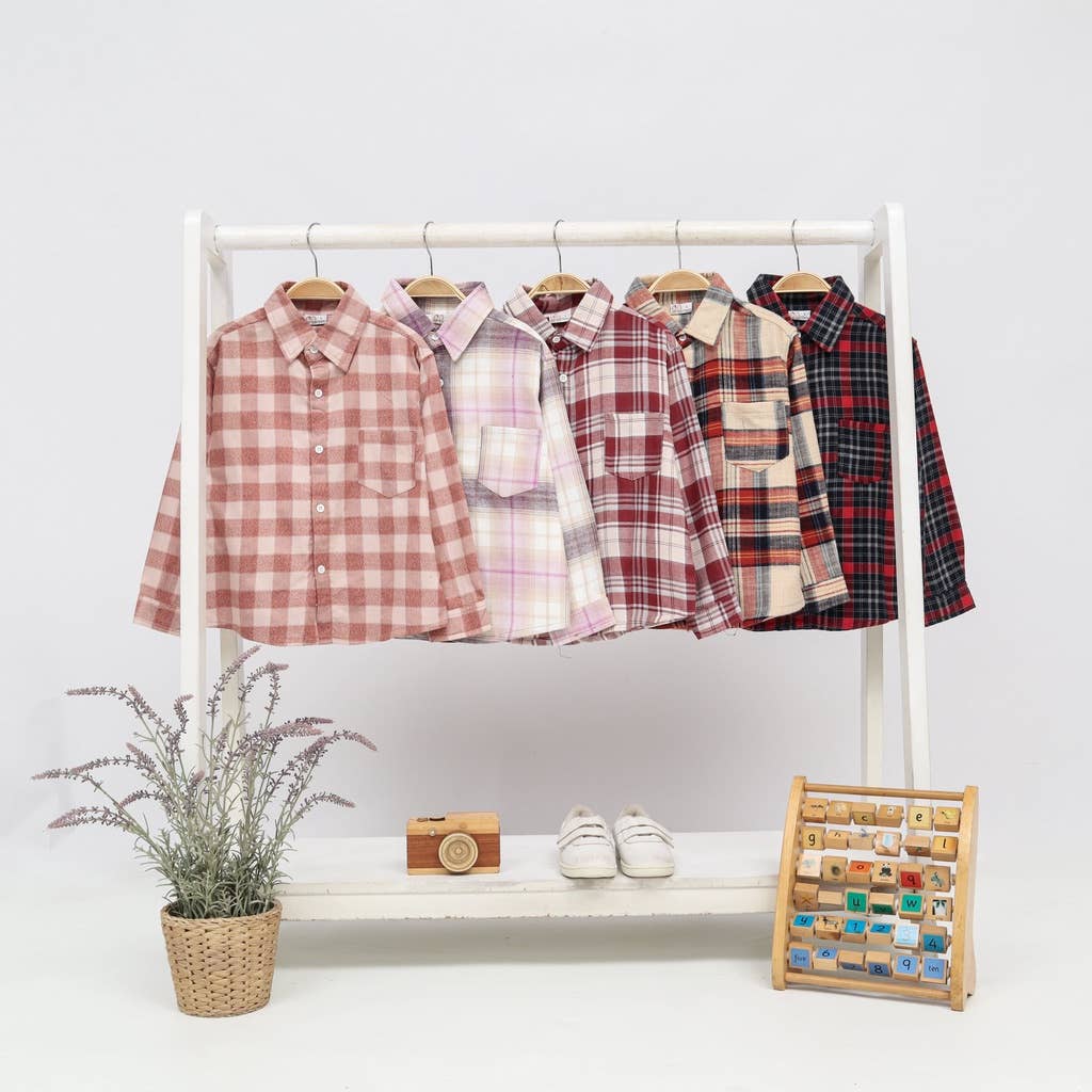 Kleine Tijntje - Wholesale Button Down Shirt - Kids - PEACHBELLO FLANEL2